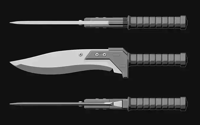 Knife from comics about Ochi of Bestoon 3D print model