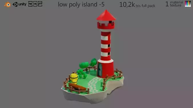 island 5 lighthouse on