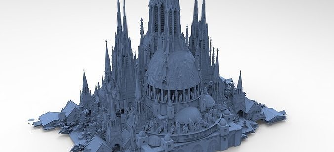 Desert Persian Fortress Tower City Palace  3D model