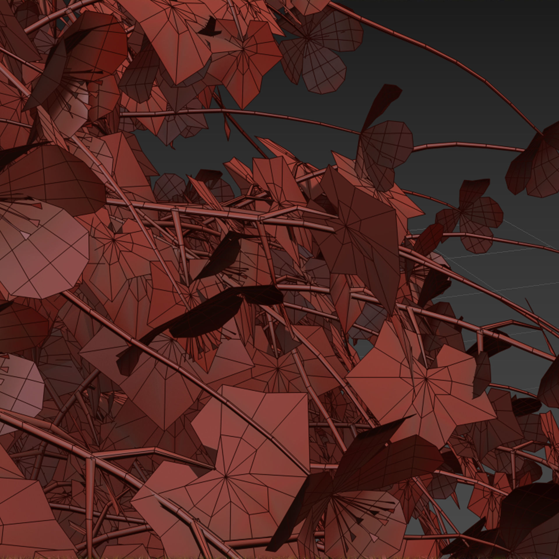 Geranium hybride Rozanne 3D model_6