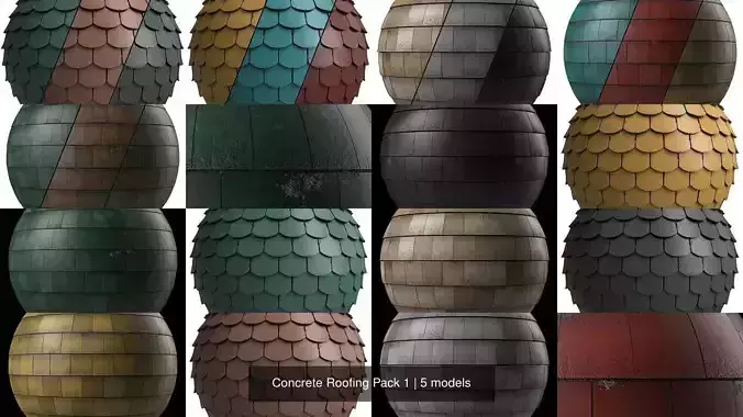 Concrete Roofing Pack 1 Texture