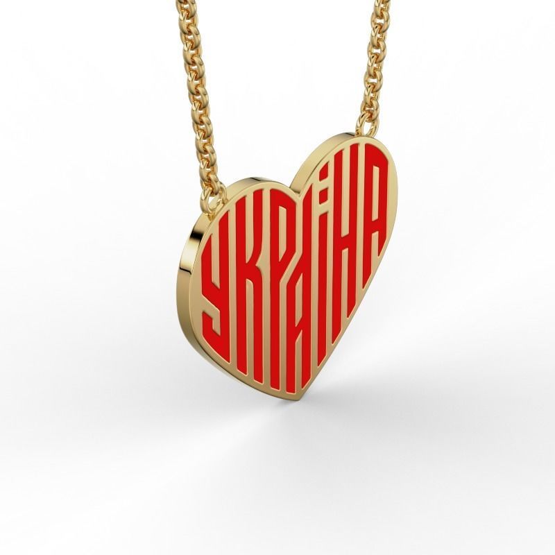 Pendant Ukraine 3D print model_6