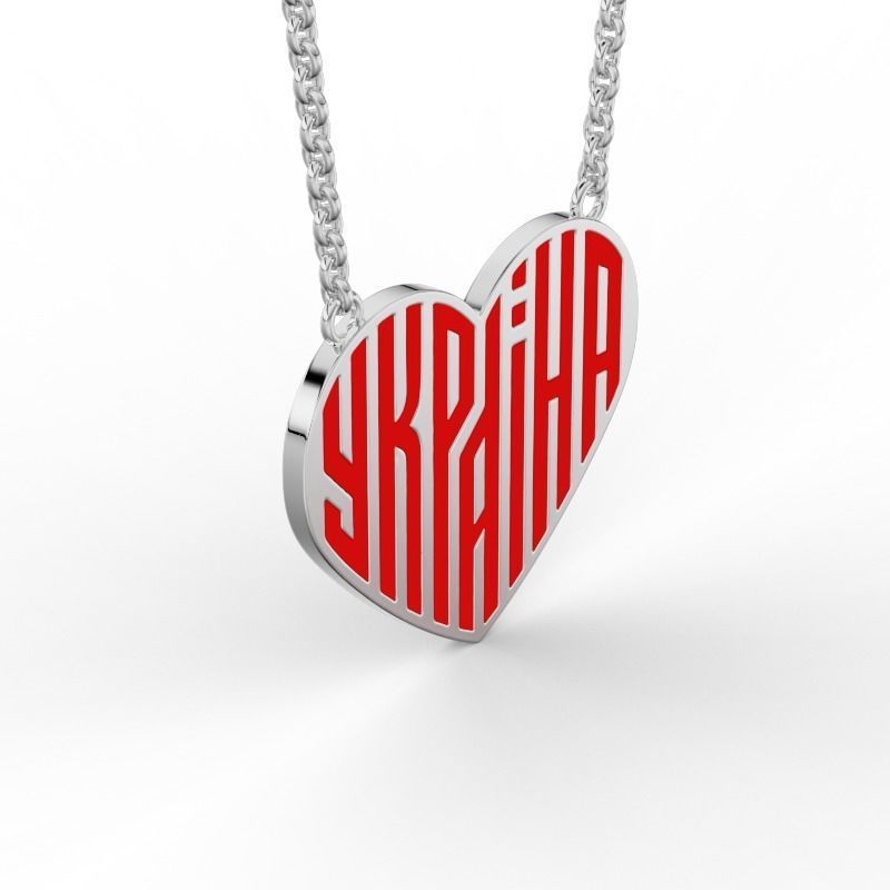 Pendant Ukraine 3D print model_7