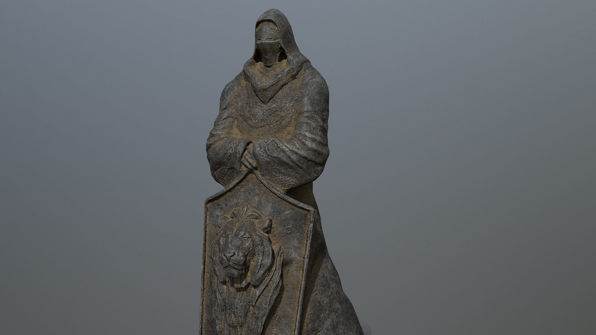 statue 3 lord of rings Low-poly 3D model_7