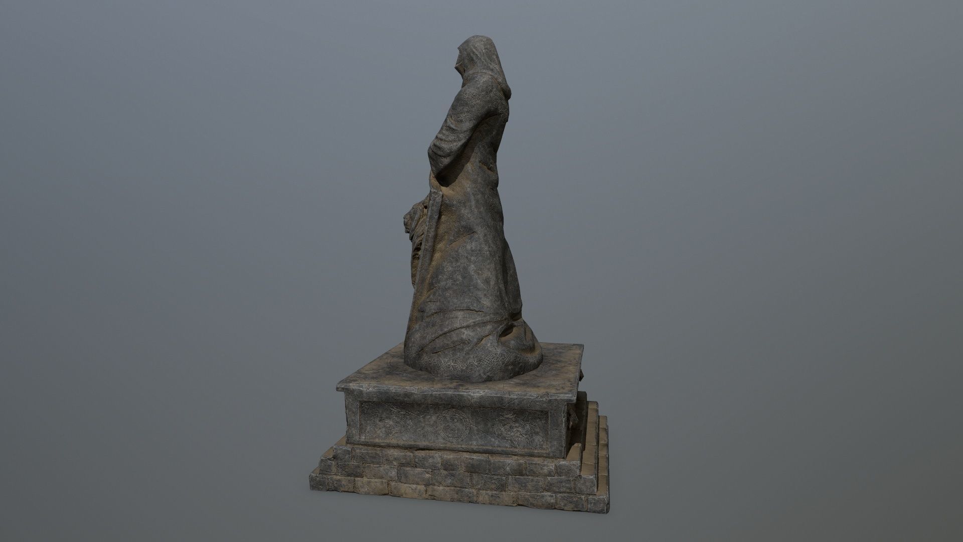 statue 3 lord of rings Low-poly 3D model_5