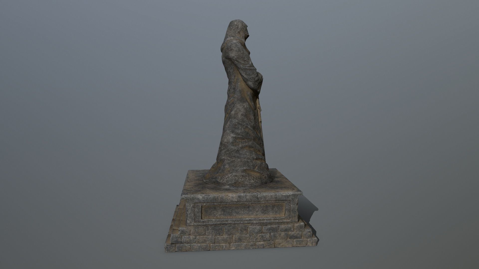 statue 4 lord of rings Low-poly 3D model_3