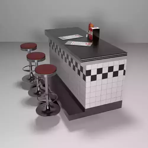 Diner Bar 3D Model