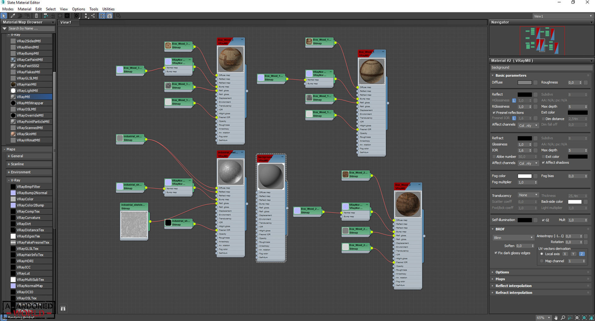 Industrial Shelving and Wood Box Low-poly 3D model_22
