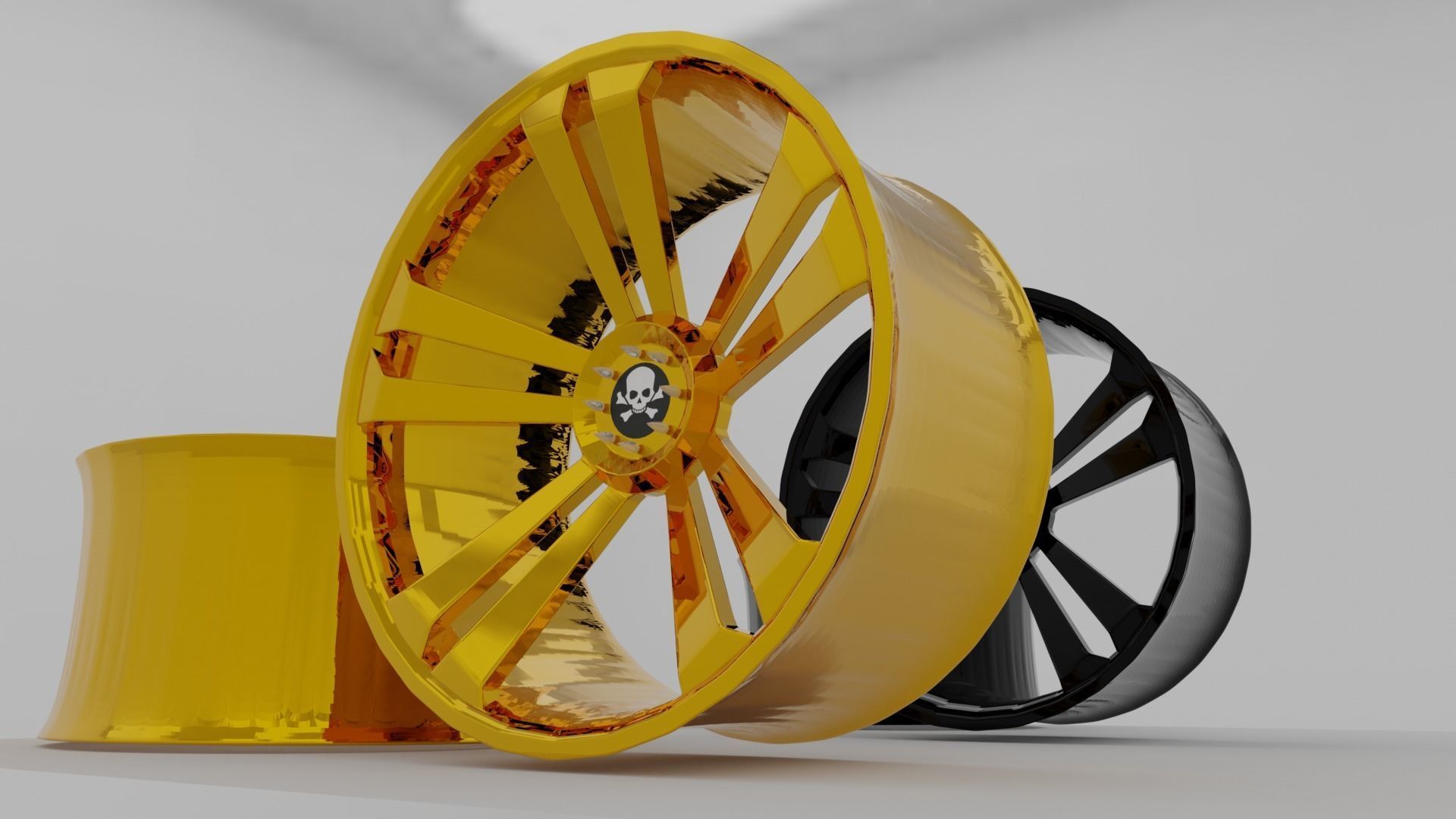 Custom supercar rims 3D model | CGTrader