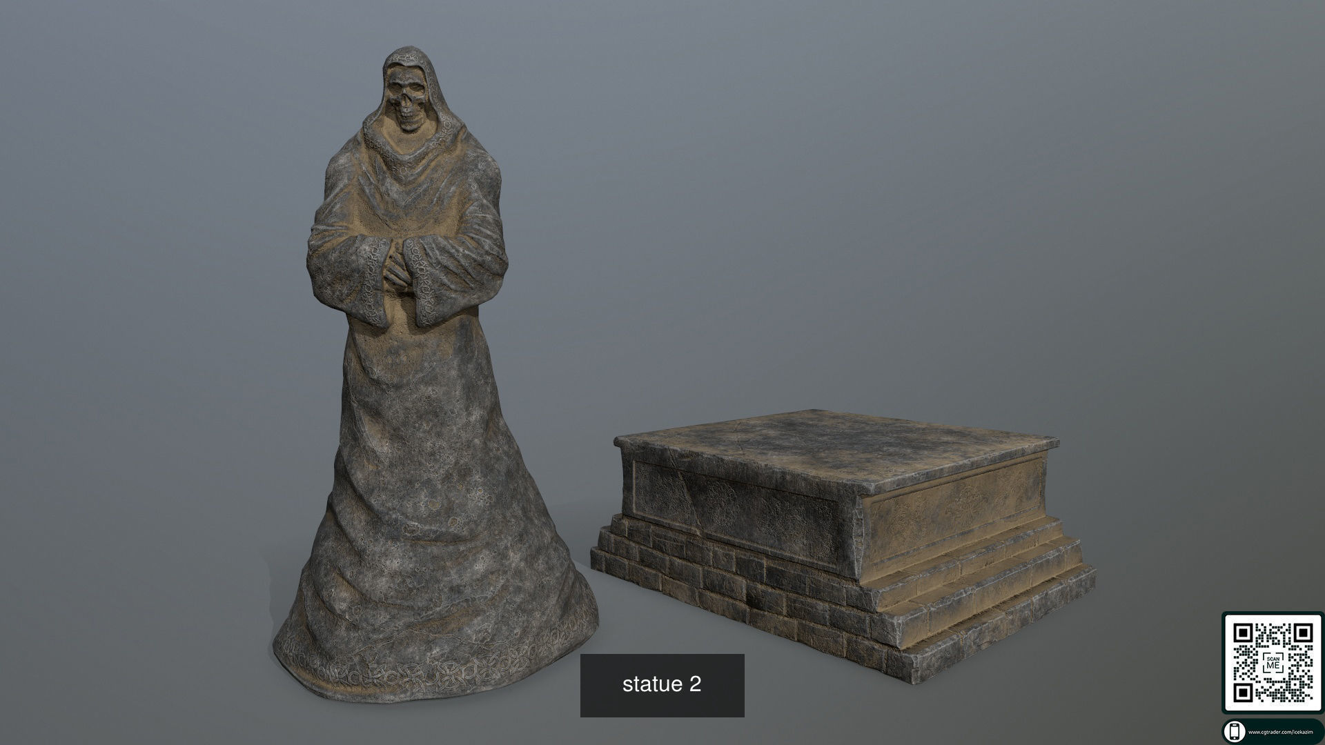 statue set and box 3D Model Collection_5