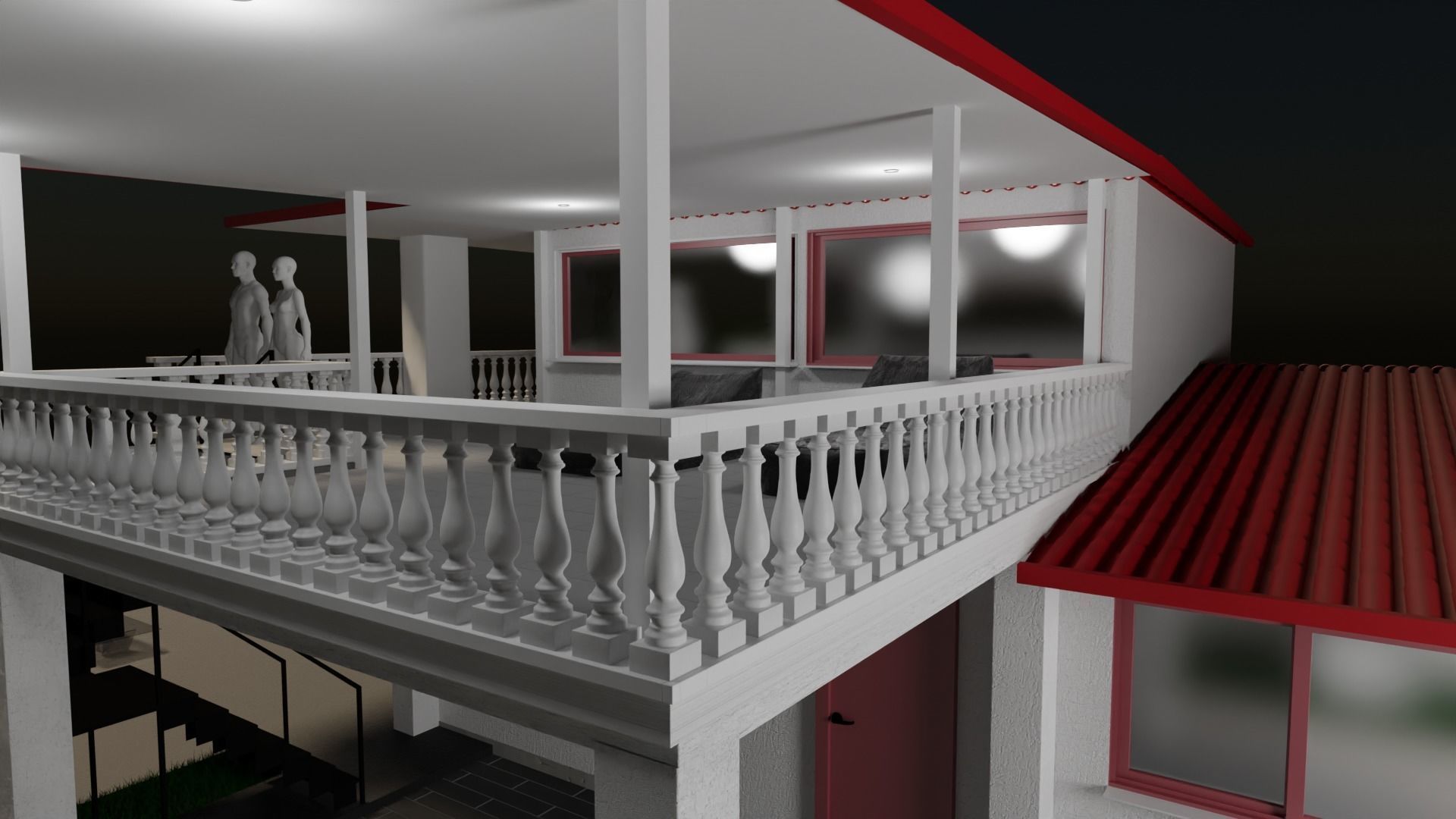 Baluster wooden pole Free 3D model_3