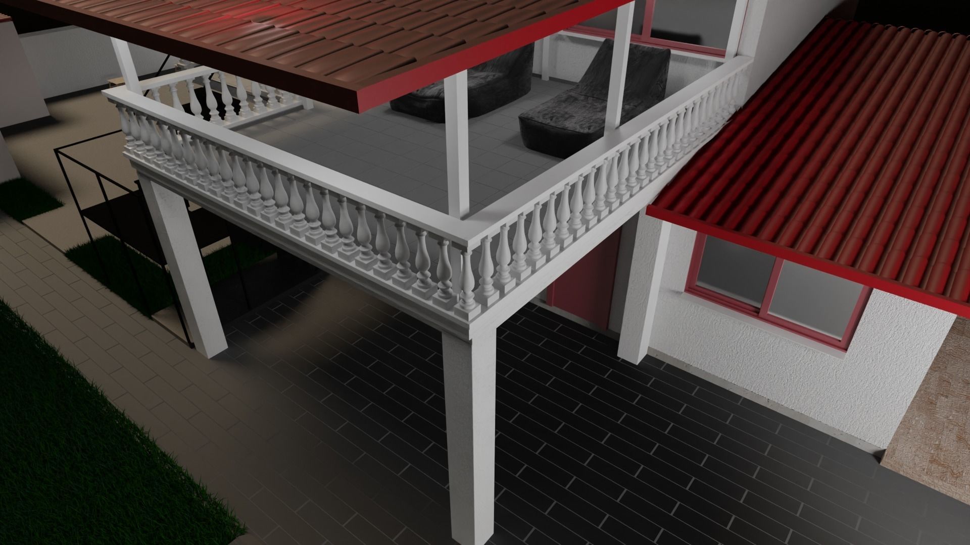 Baluster wooden pole Free 3D model_4