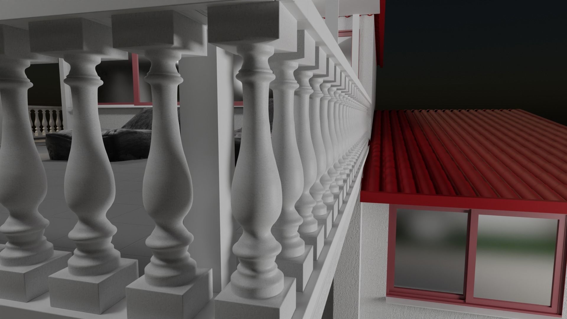 Baluster wooden pole Free 3D model_5