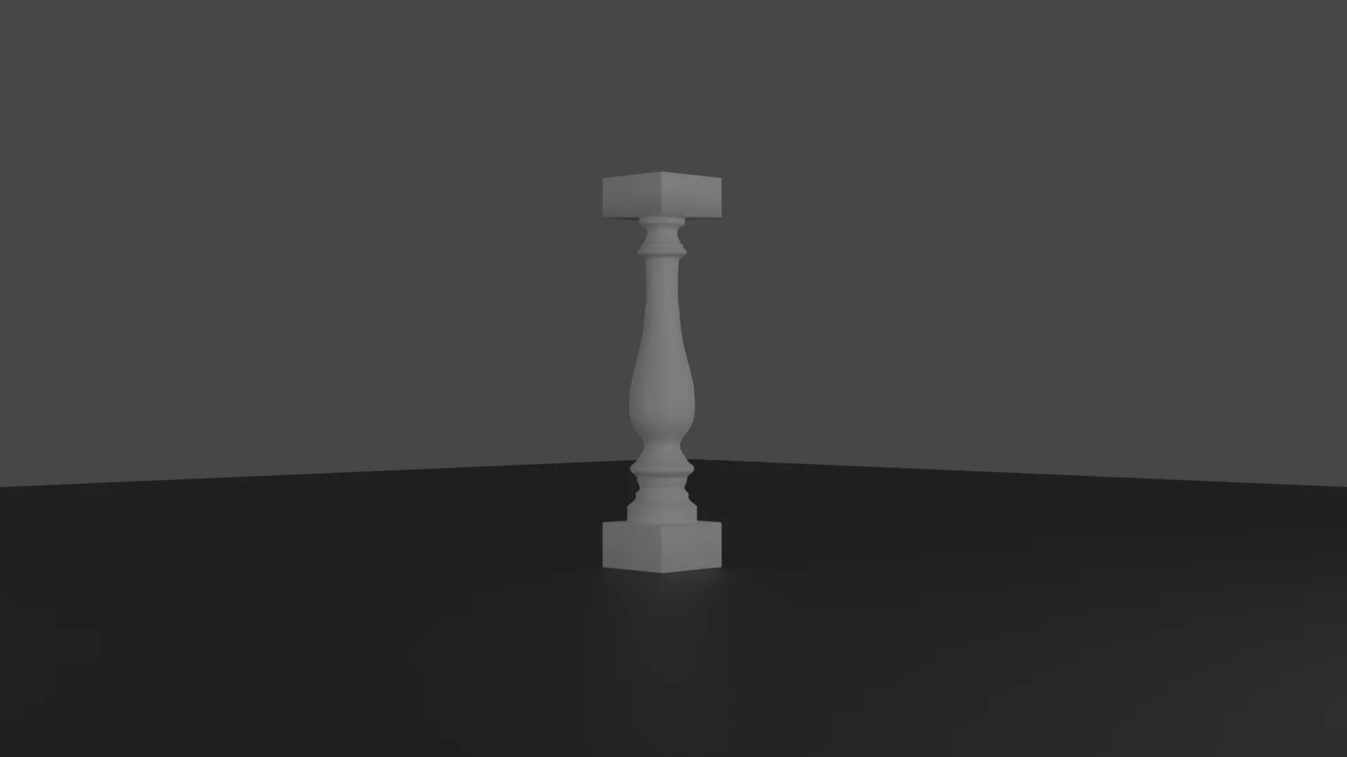 Baluster wooden pole Free 3D model_0