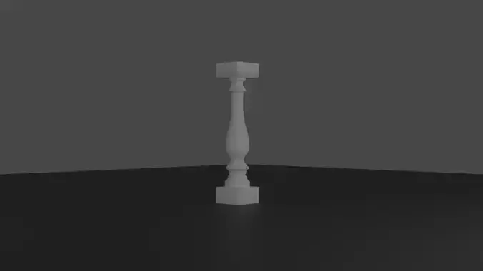 Baluster wooden pole