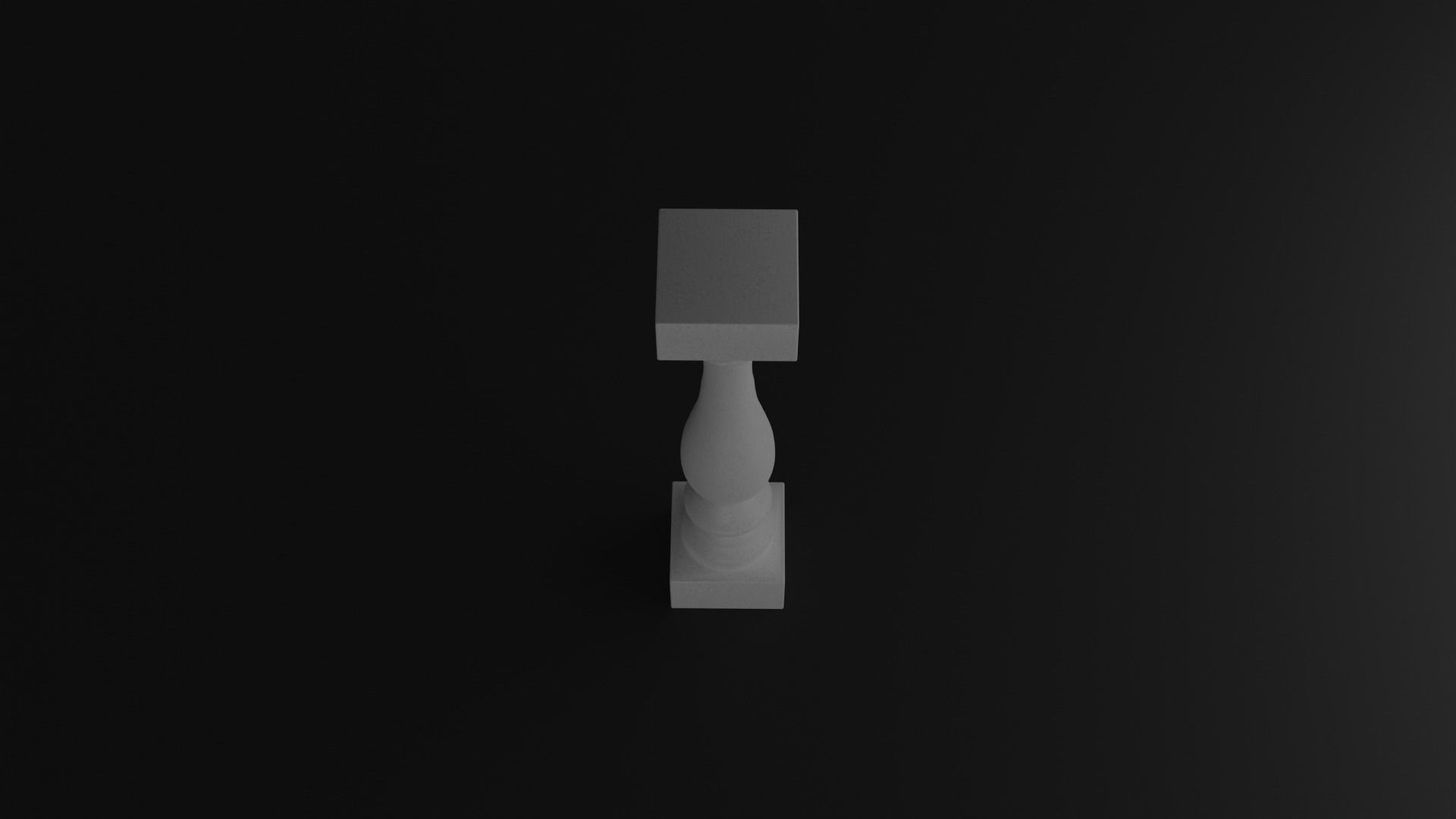 Baluster wooden pole Free 3D model_6