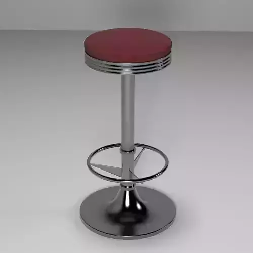 chair 3D Model retro bar stool