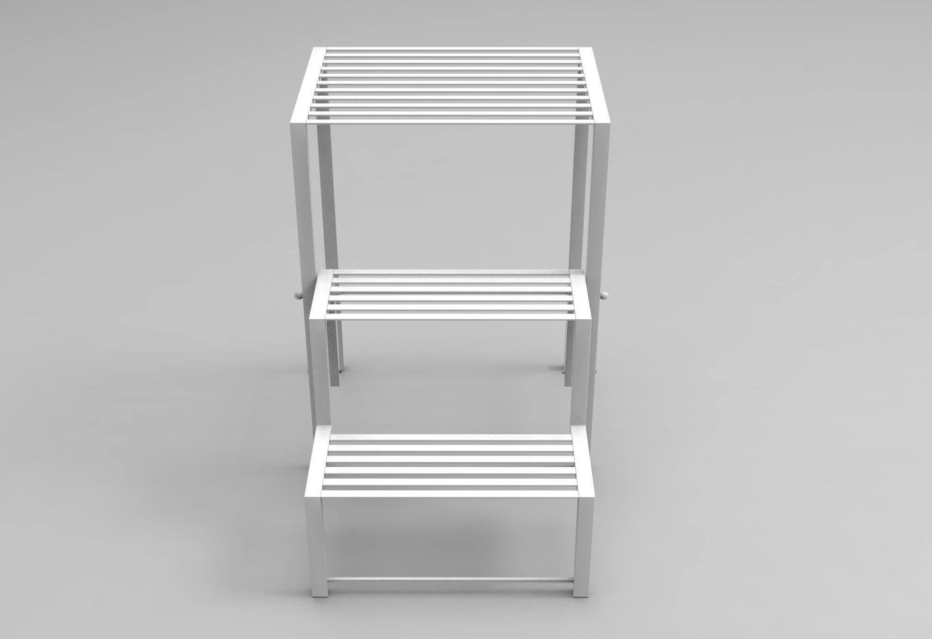 Library Ladder Low-poly 3D model_4