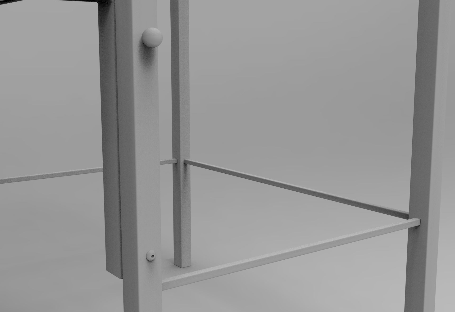 Library Ladder Low-poly 3D model_8