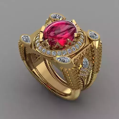 turkish Gents ring 3D print  model