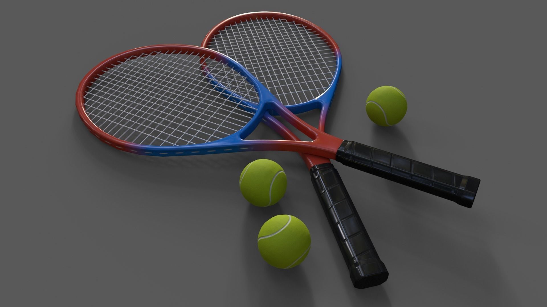 PBR Modular Outdoor Tennis Court Low-poly 3D model_42