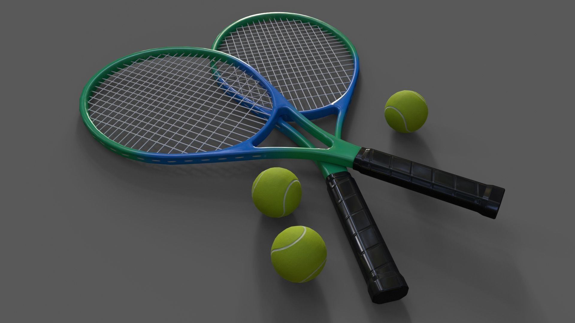 PBR Modular Outdoor Tennis Court Low-poly 3D model_41