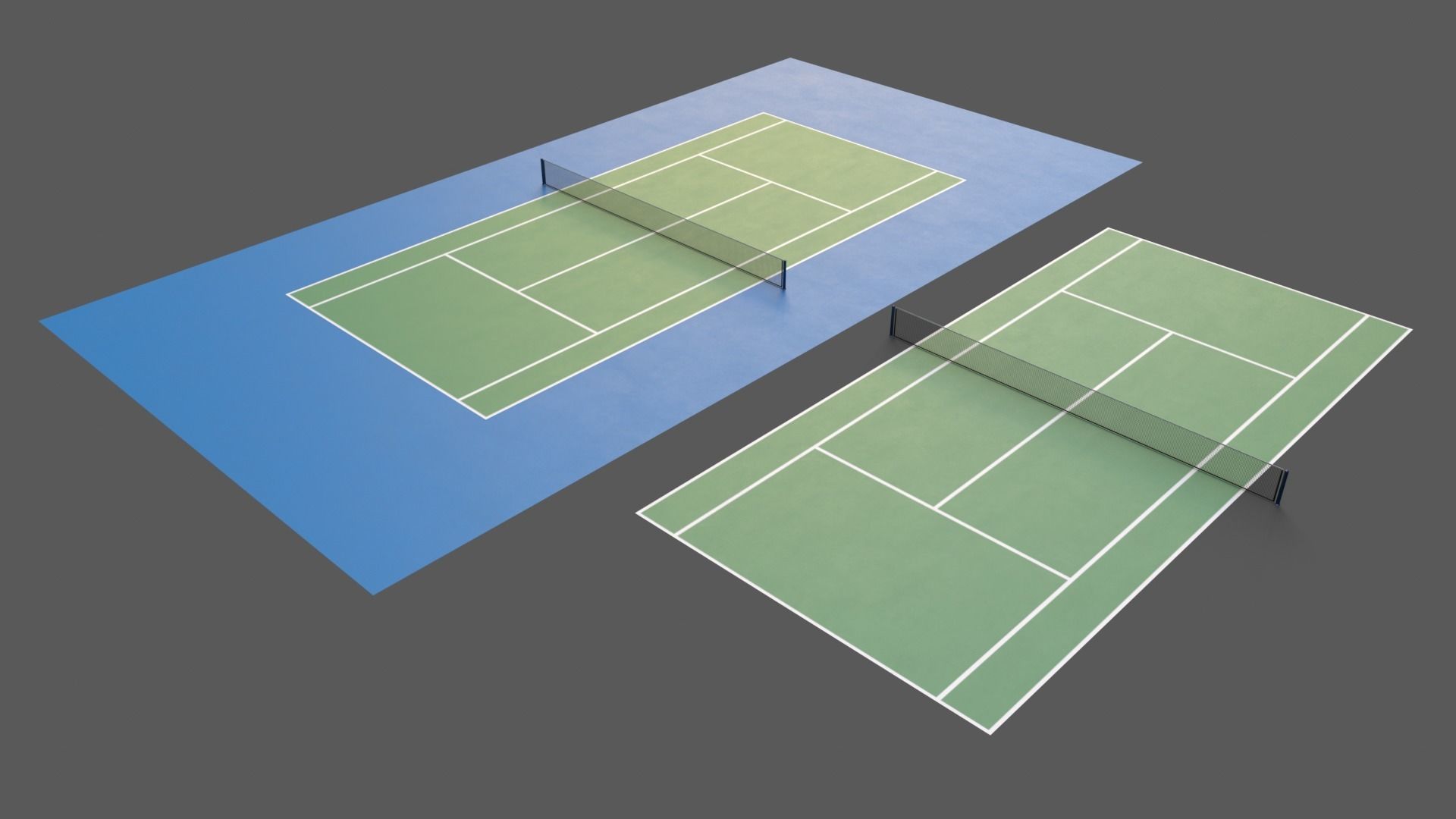 PBR Modular Outdoor Tennis Court Low-poly 3D model_80