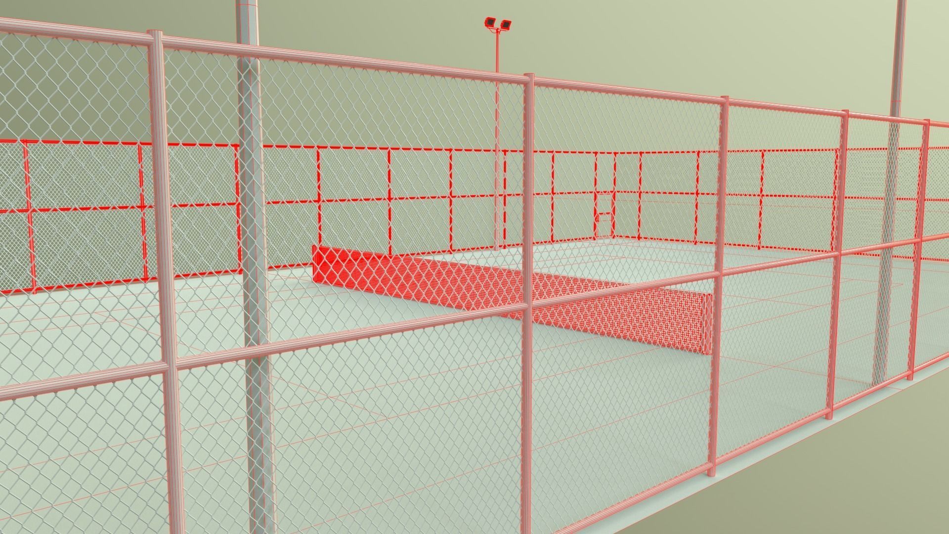 PBR Modular Outdoor Tennis Court Low-poly 3D model_99