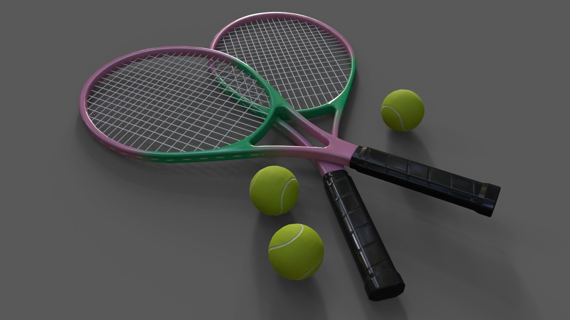 PBR Modular Outdoor Tennis Court Low-poly 3D model_39
