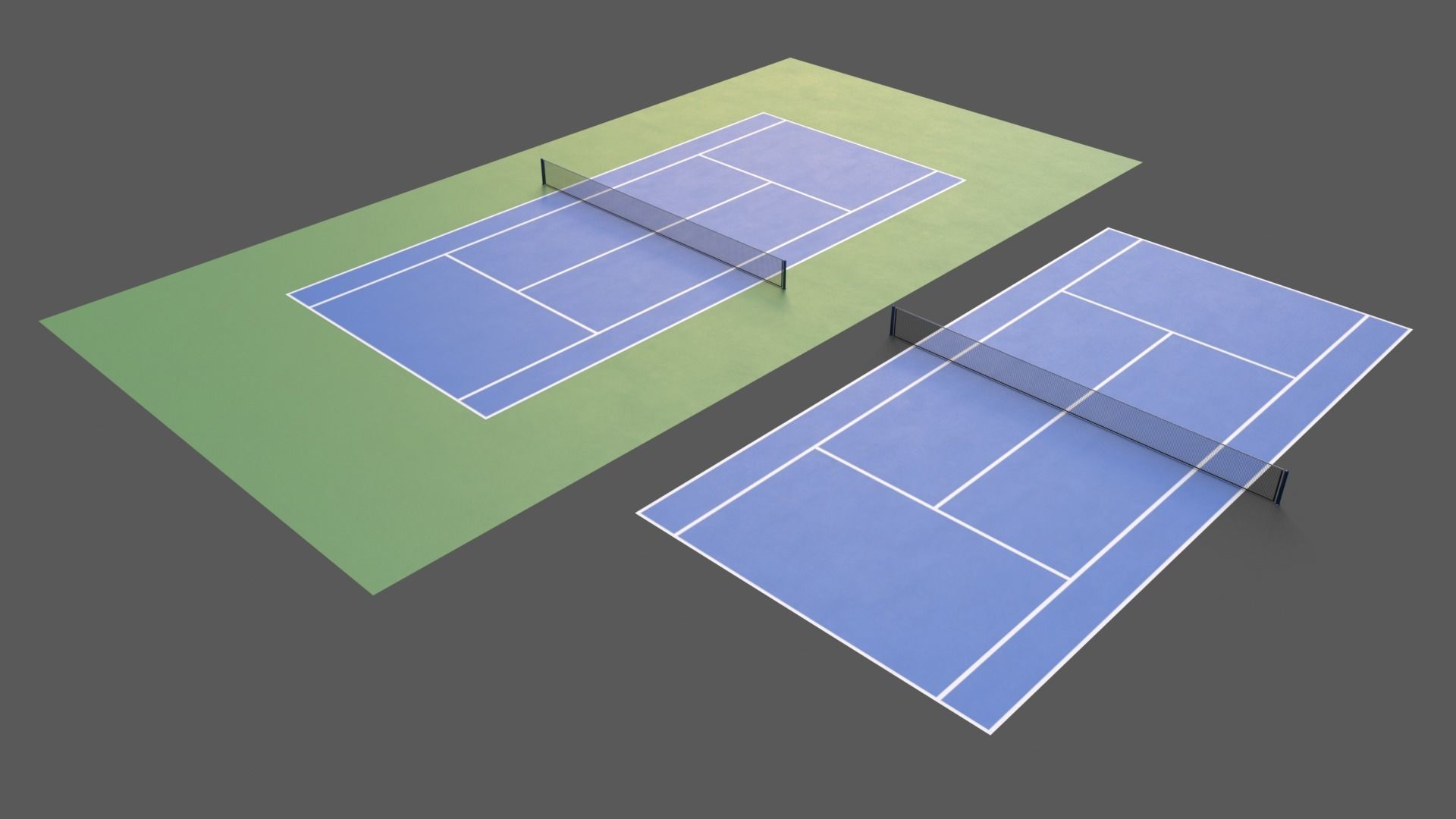 PBR Modular Outdoor Tennis Court Low-poly 3D model_71