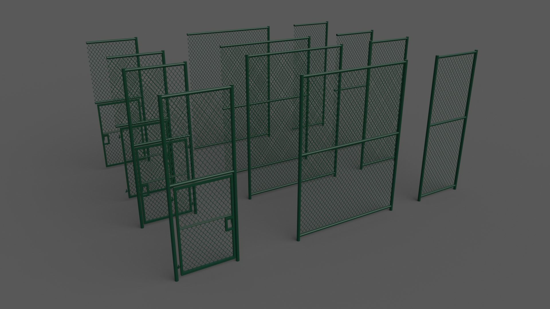 PBR Modular Outdoor Tennis Court Low-poly 3D model_57