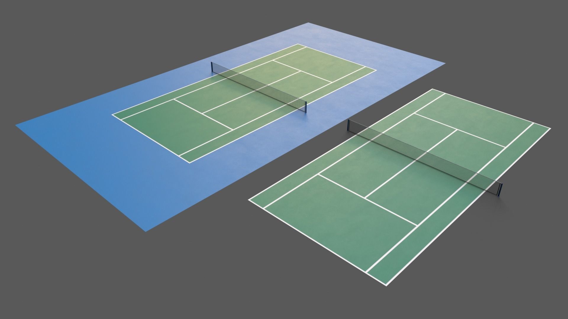 PBR Modular Outdoor Tennis Court Low-poly 3D model_82
