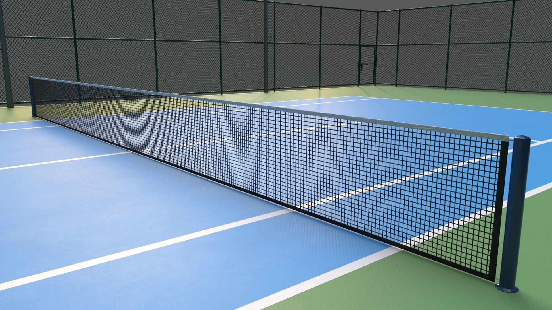 PBR Modular Outdoor Tennis Court Low-poly 3D model_34