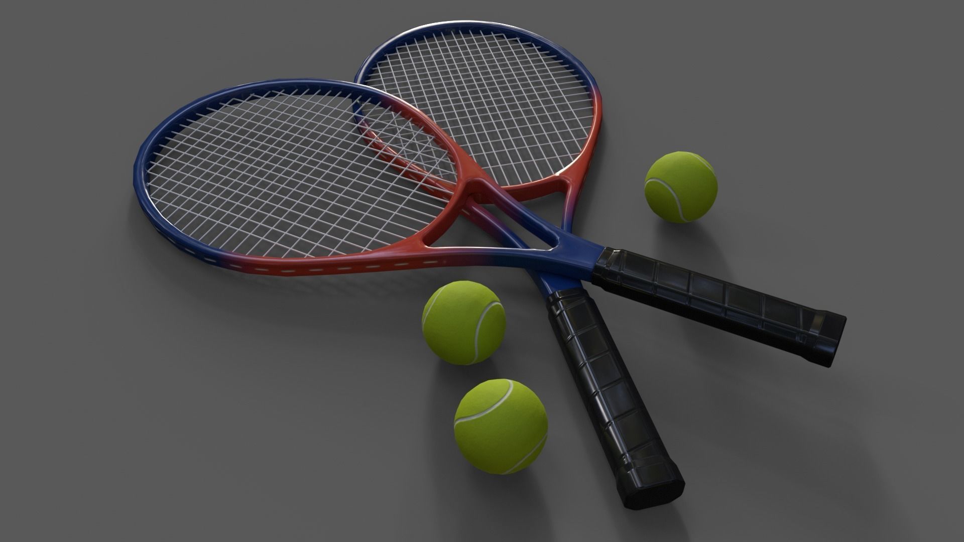 PBR Modular Outdoor Tennis Court Low-poly 3D model_44