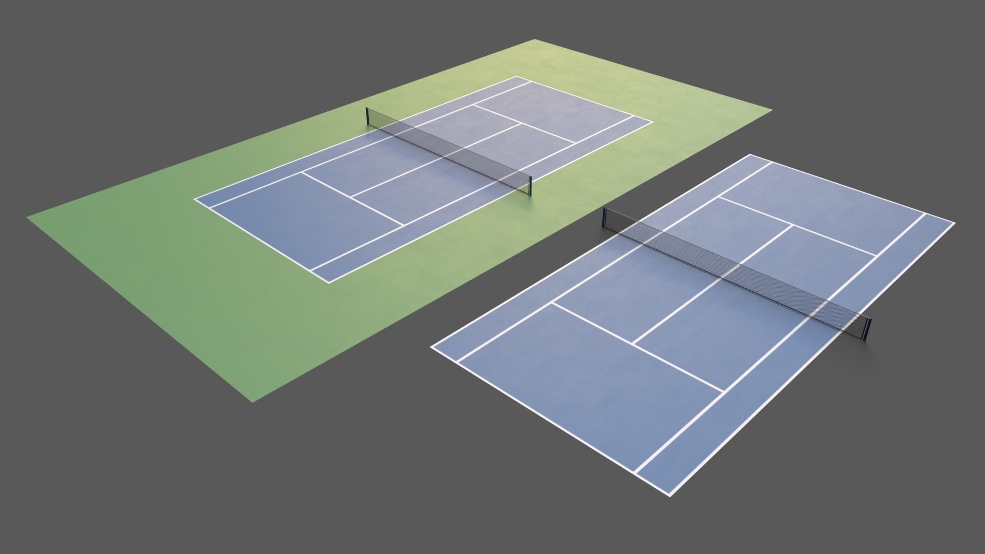 PBR Modular Outdoor Tennis Court Low-poly 3D model_73
