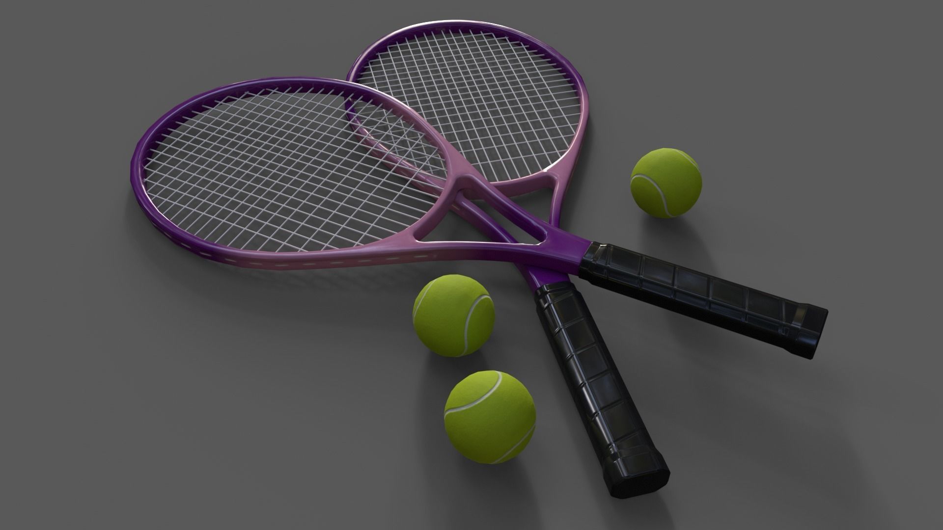 PBR Modular Outdoor Tennis Court Low-poly 3D model_49