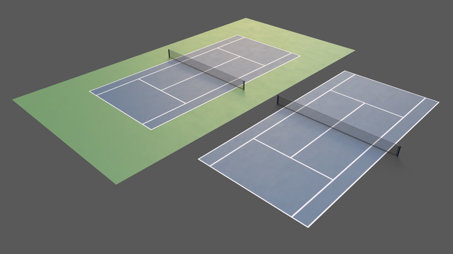 PBR Modular Outdoor Tennis Court Low-poly 3D model_74
