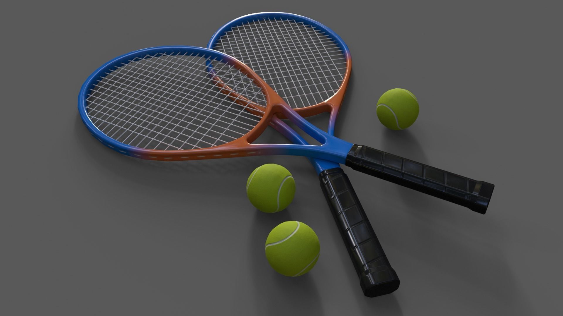 PBR Modular Outdoor Tennis Court Low-poly 3D model_45