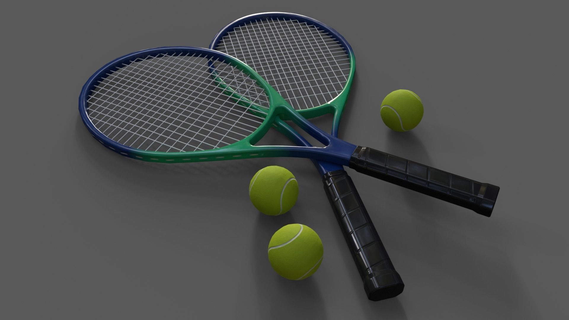 PBR Modular Outdoor Tennis Court Low-poly 3D model_38