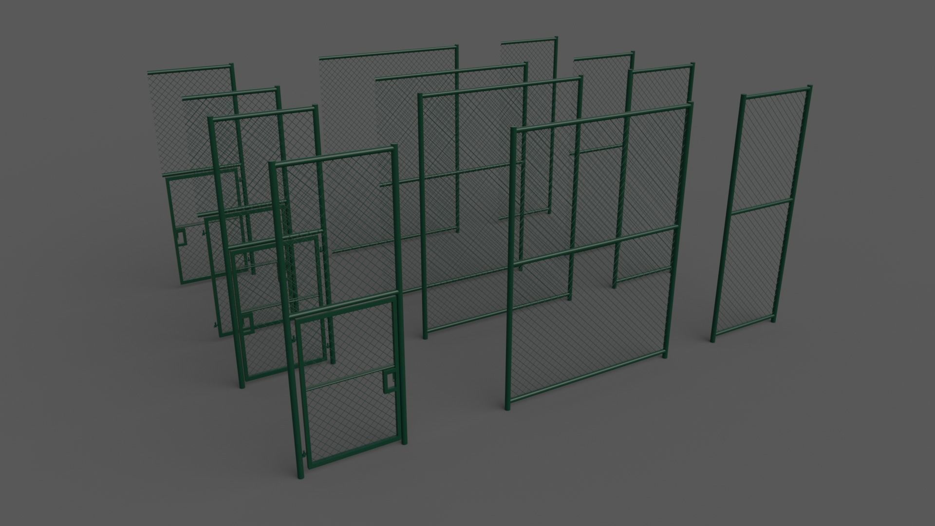 PBR Modular Outdoor Tennis Court Low-poly 3D model_58