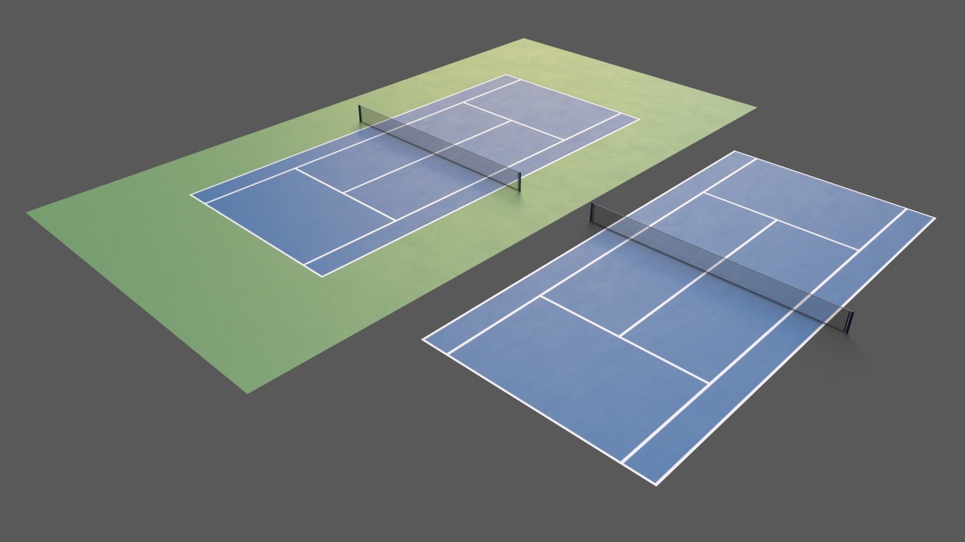 PBR Modular Outdoor Tennis Court Low-poly 3D model_72