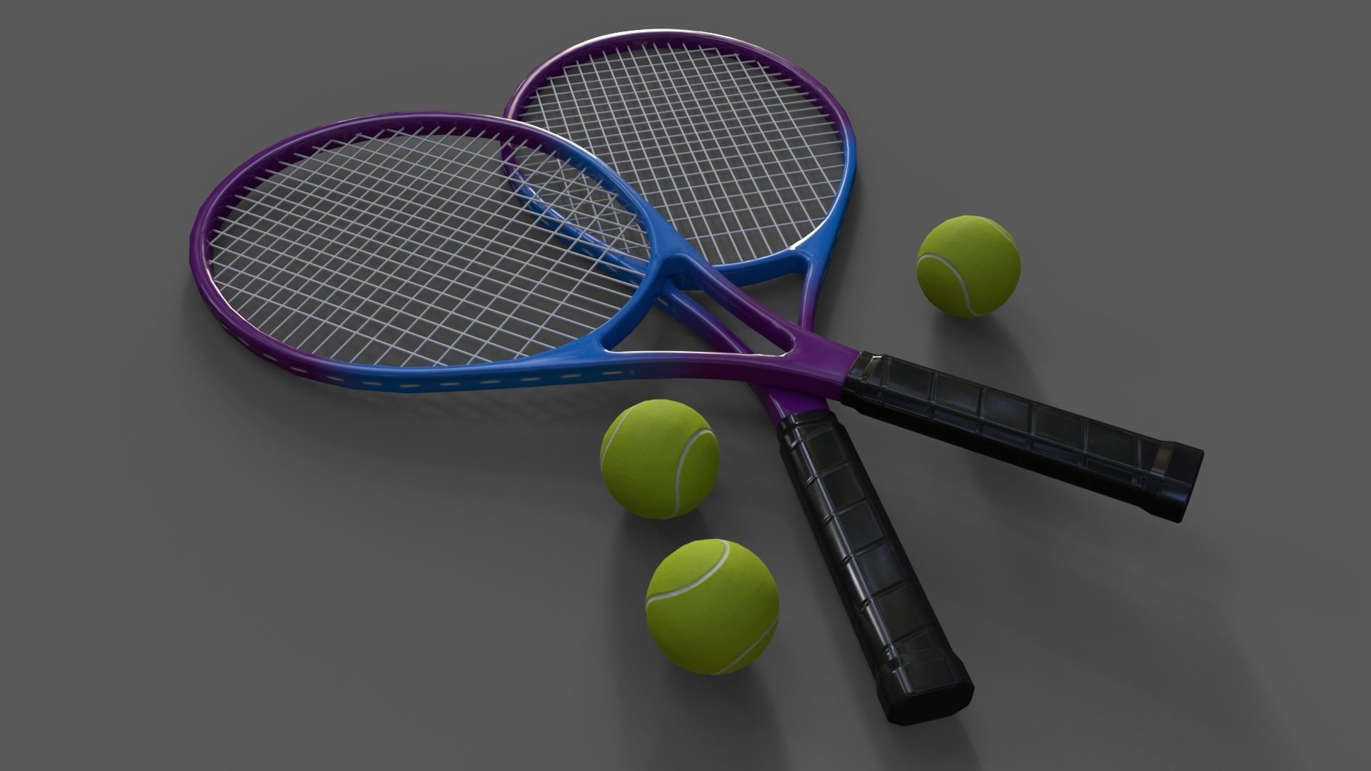 PBR Modular Outdoor Tennis Court Low-poly 3D model_43