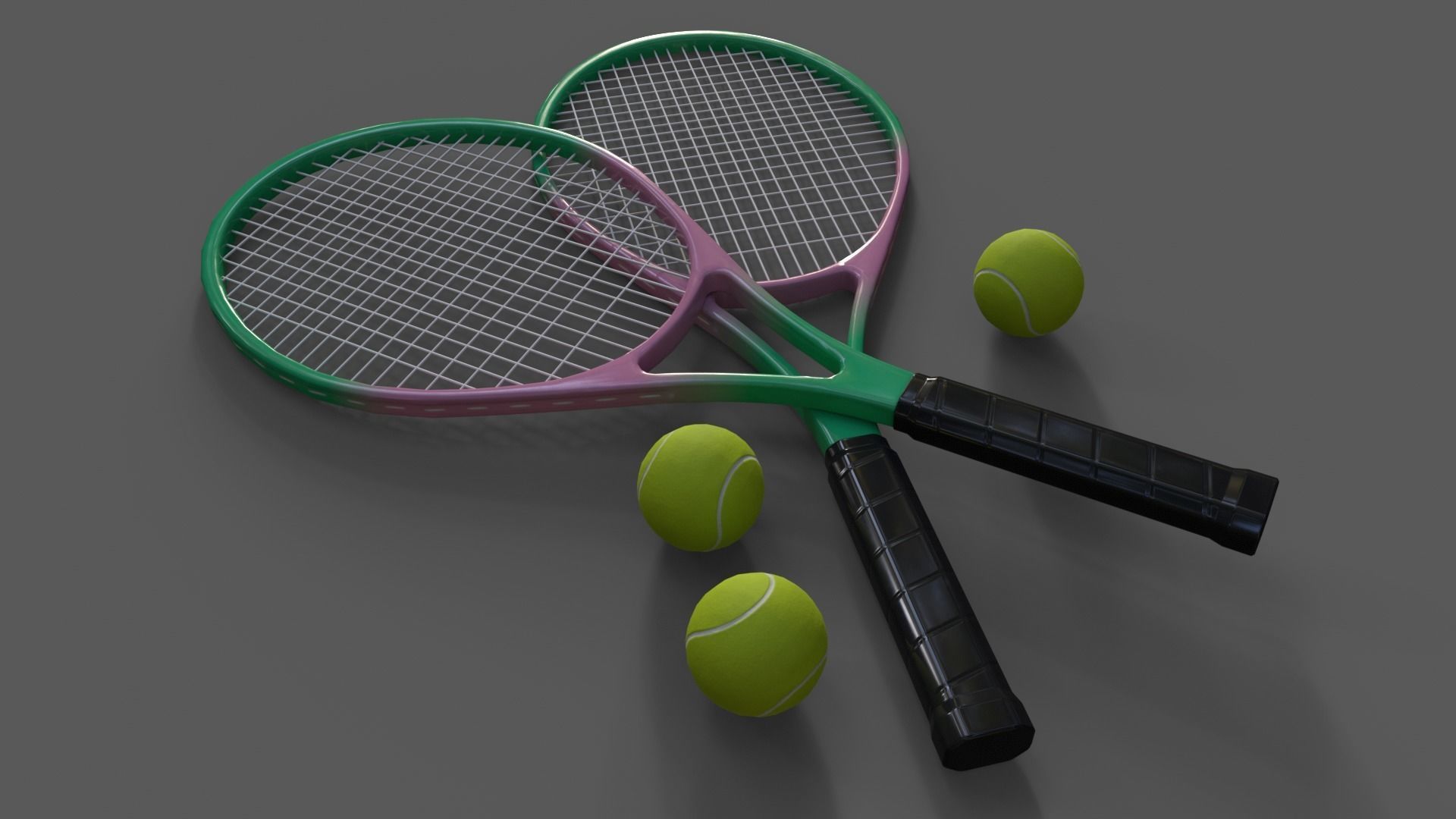 PBR Modular Outdoor Tennis Court Low-poly 3D model_47