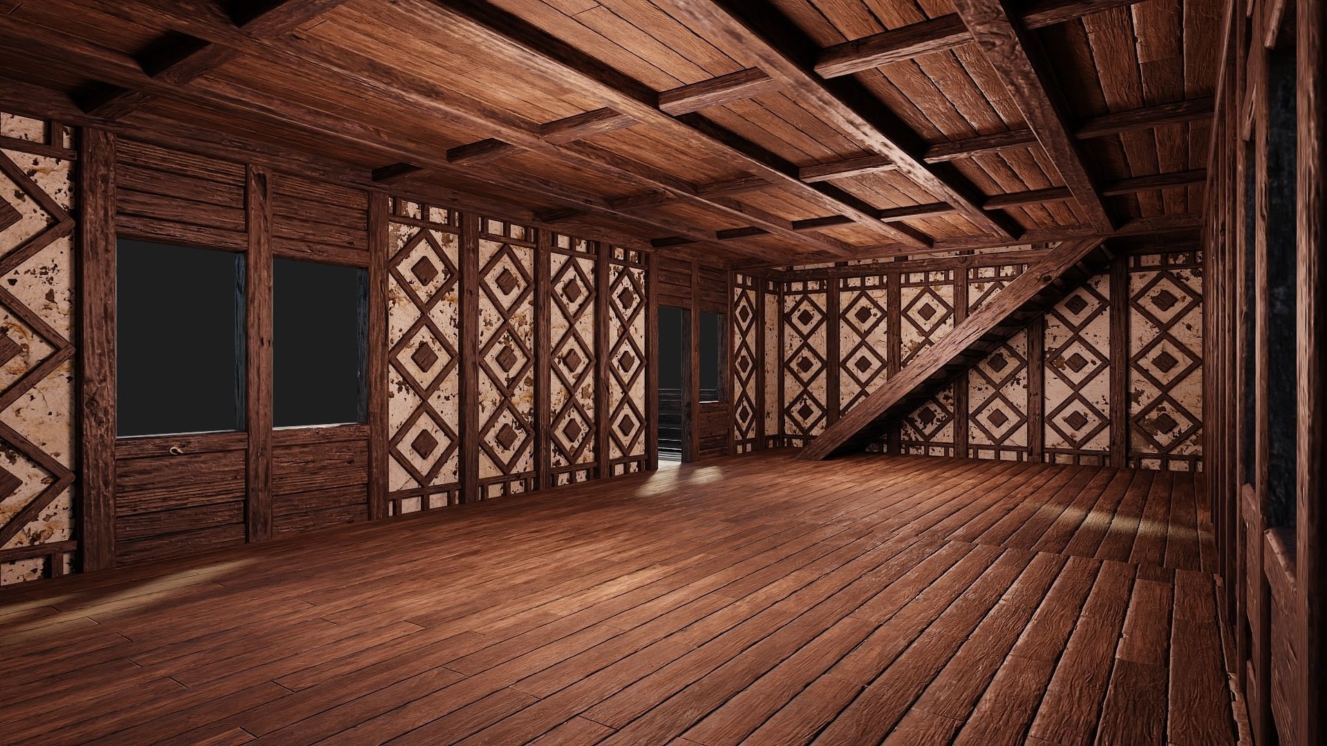 Old Medieval Building 4K Textures GameReady 117 Low-poly 3D model_5