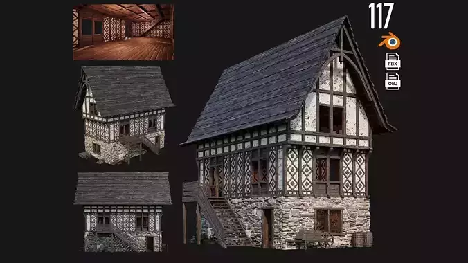 Old Medieval Building 4K Textures GameReady 117