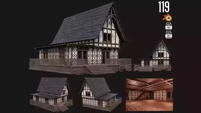Old Medieval Building 4K Textures GameReady 119