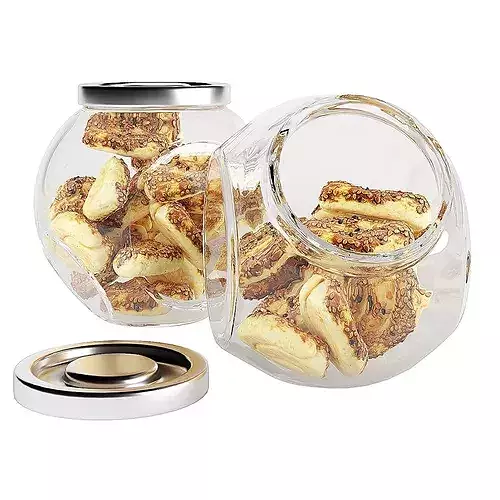 Glass jar cookie content 07 3D model 2