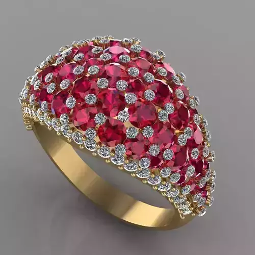    Gents Diamond ring  3D  Print  Model