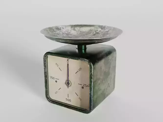 Old weight scale 3D model Old weight scale 3D model