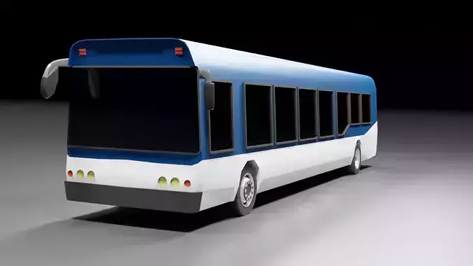 Low Poly Bus - Roblox  Low-poly 3D model